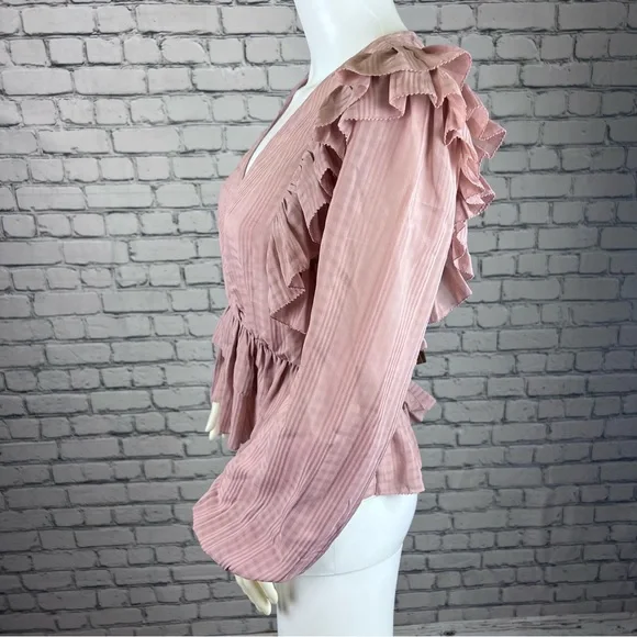 NWT Express Blush Peplum Blouse - Picture 5 of 5